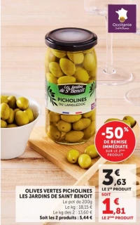 OLIVES VERTES PICHOLINES LES JARDINS DE SAINT BENOIT