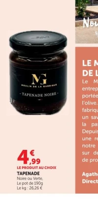 TAPENADE Noire ou Verte