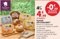GLACES LES CIGALINES ou Sorbets les Cigalines