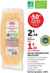 RIZ DE CAMARGUE IGP MAS DU BIO