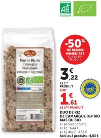 DUO DE RIZ DE CAMARGUE IGP BIO MAS DU BIO