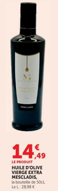 HUILE D'OLIVE VIERGE EXTRA MESCLADIS