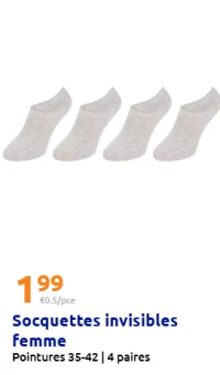 Socquettes invisibles femme