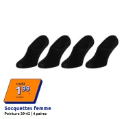 Socquettes femme Pointure 39-42 | 4 paires