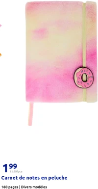 Carnet de notes en peluche