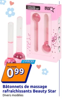 Bâtonnets de massage rafraîchissants Beauty Star
