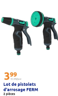 Lot de pistolets d'arrosage FERM