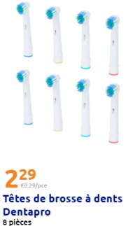 Têtes de brosse à dents Dentapro