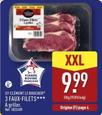 3 FAUX-FILETS à griller St-clément le boucher