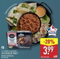 ST-CLÉMENT LE BOUCHER EFFILOCHÉ DE PORC Saveur barbecue.