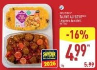TAJINE AU BŒUF(A)* Légumes du soleil.