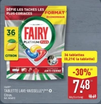 FAIRY TABLETTE LAVE-VAISSELLE Citron