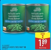 ALL SEASONS HARICOTS VERTS TRÈS FINS