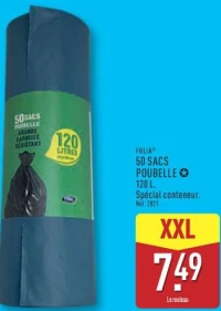 50 SACS POUBELLE 120 L. Spécial conteneur.