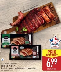 RIBS DE PORC(A) Au choix : saveur barbecue ou à la mexicaine.