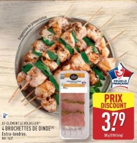 St-Clément le Volailler 4 brochettes de dinde