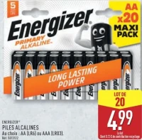 ENERGIZER PILES ALCALINES