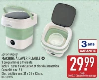 ADVENTURIDGE® Machine à Laver Pliable