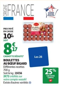 BOULETTES AU BŒUF BIGARD