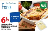LASAGNES À LA BOLOGNAISE AUCHAN LE TRAITEUR