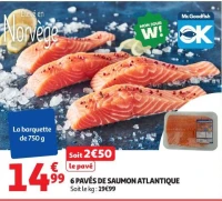 6 PAVÉS DE SAUMON ATLANTIQUE
