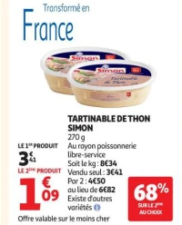 TARTINABLE DE THON SIMON