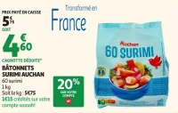 BÂTONNETS SURIMI AUCHAN