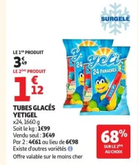 Tubes glacés Yetigel