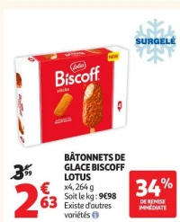 Bâtonnets de glace biscoff Lotus