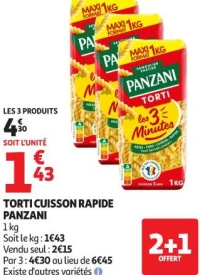 TORTI CUISSON RAPIDE PANZANI