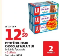PETIT ÉCOLIER AU CHOCOLAT AU LAIT LU
