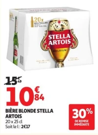 BIÈRE BLONDE STELLA ARTOIS 20 x 25 cl