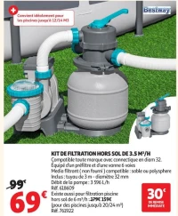 KIT DE FILTRATION HORS SOL DE 3.5 M³/H Bestway