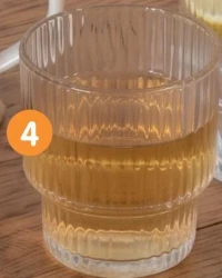 Lot de 4 verres striés bas transparent