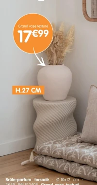 Grand vase texturé