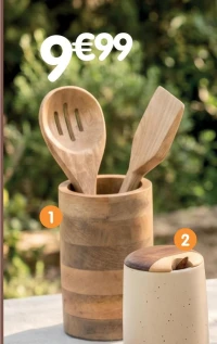 Lot de 4 ustensiles avec pot