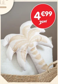 Coussin palmier brodé