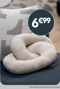 Coussin chaîne crème