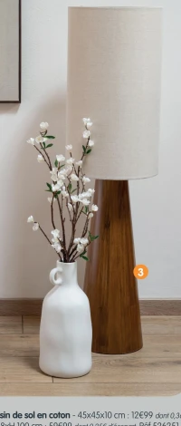 Grande lampe en bois