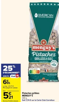 Pistaches grillées MENGUY'S