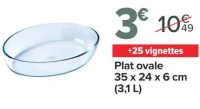 PYREX Plat ovale 35 x 24 x 6 cm (3,1 L)