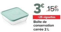 PYREX Boîte de conservation carrée 2 L