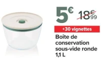 PYREX Boîte de conservation sous-vide ronde 1,1 L