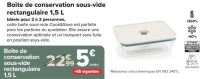 Boîte de conservation sous-vide rectangulaire 1,5 L