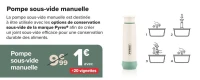Pyrex Pompe sous-vide manuelle