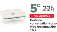 Pyrex Boîte de conservation sous-vide rectangulaire 1,5 L