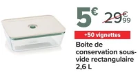 Pyrex Boîte de conservation sous-vide rectangulaire 2,6 L
