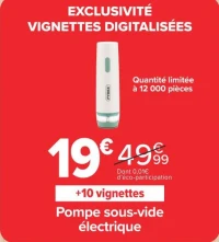 Pyrex Pompe sous-vide électrique