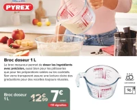Broc doseur 1 L Pyrex
