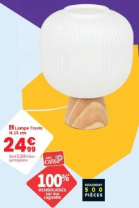 Lampe Travis H.25 cm